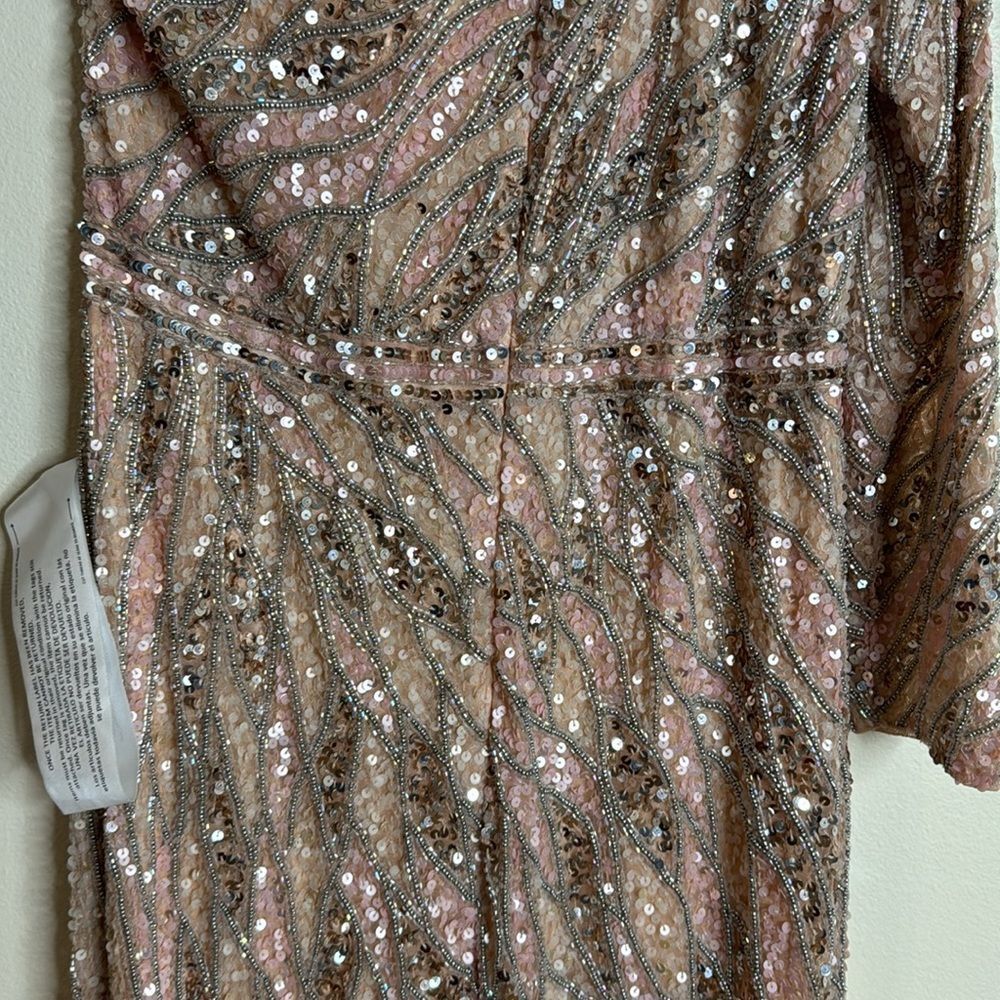Mac Duggal One-Shoulder fully embellished sequin Sequin Gown dress size 16 4982 - Picture 7 of 13
